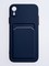Накладка силиконовая Winter с кардхолдером для Apple iPhone XR синяя - фото 63142