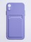 Накладка силиконовая Winter с кардхолдером для Apple iPhone XR сиреневая
