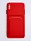Накладка силиконовая Winter с кардхолдером для Apple iPhone XS Max красная - фото 63150