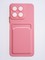 Накладка силиконовая Winter с кардхолдером для Huawei Honor X8A розовая - фото 63185