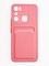 Накладка силиконовая Winter с кардхолдером для Infinix Hot 20i розовая - фото 63219
