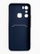 Накладка силиконовая Winter с кардхолдером для Infinix Hot 20i синяя - фото 63222