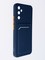 Накладка силиконовая Winter с кардхолдером для Samsung Galaxy A34 синяя - фото 63391