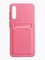 Накладка силиконовая Winter с кардхолдером для Samsung Galaxy A50/A30s розовая - фото 63401