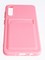 Накладка силиконовая Winter с кардхолдером для Samsung Galaxy A50/A30s розовая - фото 63404