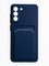 Накладка силиконовая Winter с кардхолдером для Samsung Galaxy S21FE синяя - фото 63488