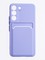Накладка силиконовая Winter с кардхолдером для Samsung Galaxy S22 сиреневая
