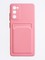 Накладка силиконовая Winter с кардхолдером для Samsung Galaxy S20FE розовая