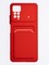 Накладка силиконовая Winter с кардхолдером для Xiaomi Redmi Note 11 Pro красная - фото 63784