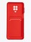 Накладка силиконовая Winter с кардхолдером для Xiaomi Redmi Note 9 Pro/9S красная - фото 63827