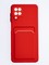 Накладка силиконовая Winter с кардхолдером для Samsung Galaxy A12 красная - фото 64414