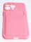 Накладка силиконовая Winter с кардхолдером для Apple iPhone 13 Pro розовая - фото 64485