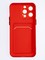 Накладка силиконовая Winter с кардхолдером для Apple iPhone 15 Pro Max красная - фото 64563