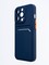 Накладка силиконовая Winter с кардхолдером для Apple iPhone 15 Pro синяя - фото 64600