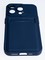 Накладка силиконовая Winter с кардхолдером для Apple iPhone 15 Pro синяя - фото 64601