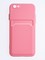 Накладка силиконовая Winter с кардхолдером для Apple iPhone 6/6S розовая