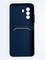 Накладка силиконовая Winter с кардхолдером для Huawei Nova Y70 синяя - фото 64655