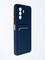 Накладка силиконовая Winter с кардхолдером для Huawei Nova Y70 синяя - фото 64656