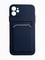 Накладка силиконовая Winter с кардхолдером для Apple iPhone 11 синяя - фото 64768