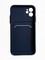Накладка силиконовая Winter с кардхолдером для Apple iPhone 11 синяя - фото 64769