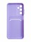 Накладка силиконовая Winter с кардхолдером для Samsung Galaxy A25 сиреневая - фото 65241